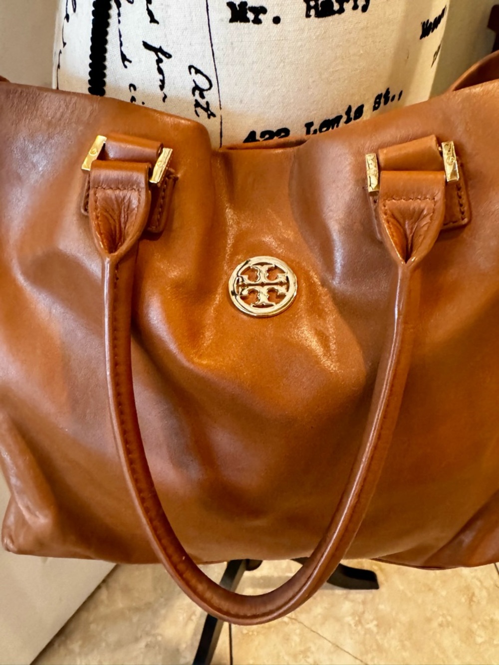 Tory Burch Tan Leather Shoulder & Crossbody Tote - Picture 2 of 8